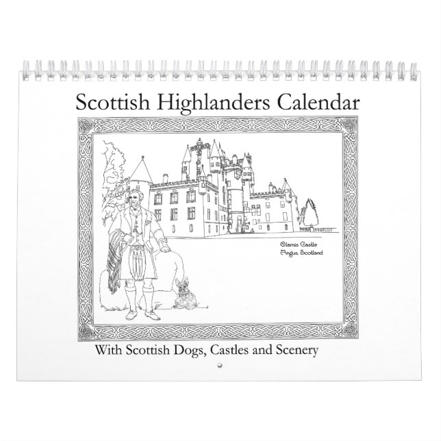Scottish Highlanders, Castles and Dogs Calendar (Cover)