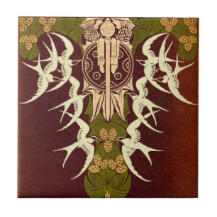 Scottish Highlands Antique Book Cover Ceramic Tile