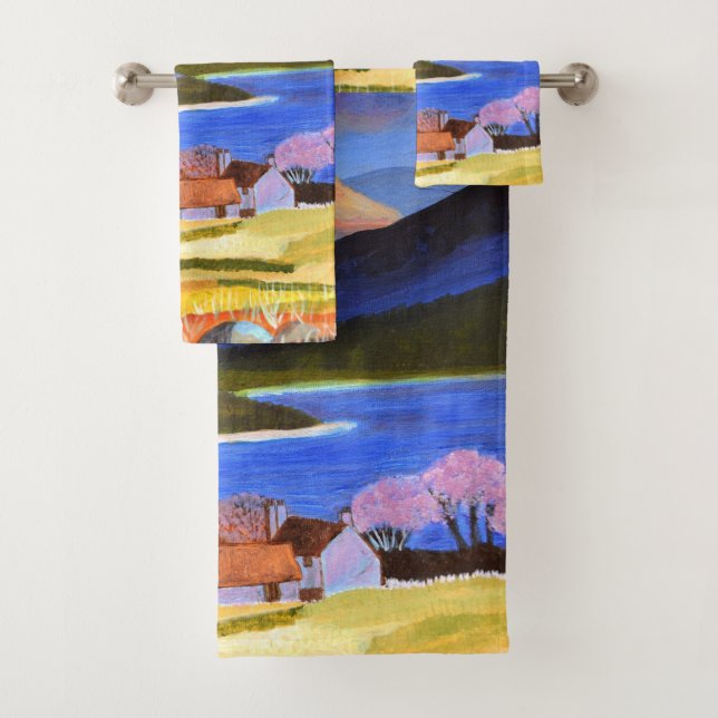 Scottish Highlands Bathroom Towel Set  (Insitu)