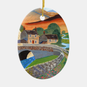 Scottish Highlands Ceramic Ornament