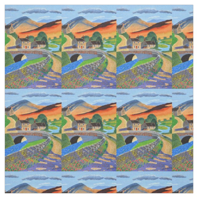 Scottish Highlands cotton fabric  (Swatch)