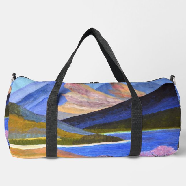 Scottish highlands duffel & gym bag  (Front)