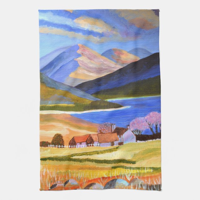 Scottish Highlands kitchen towel  (Vertical)