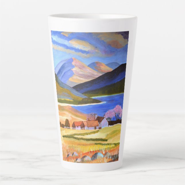 Scottish Highlands latte mug  (Front)