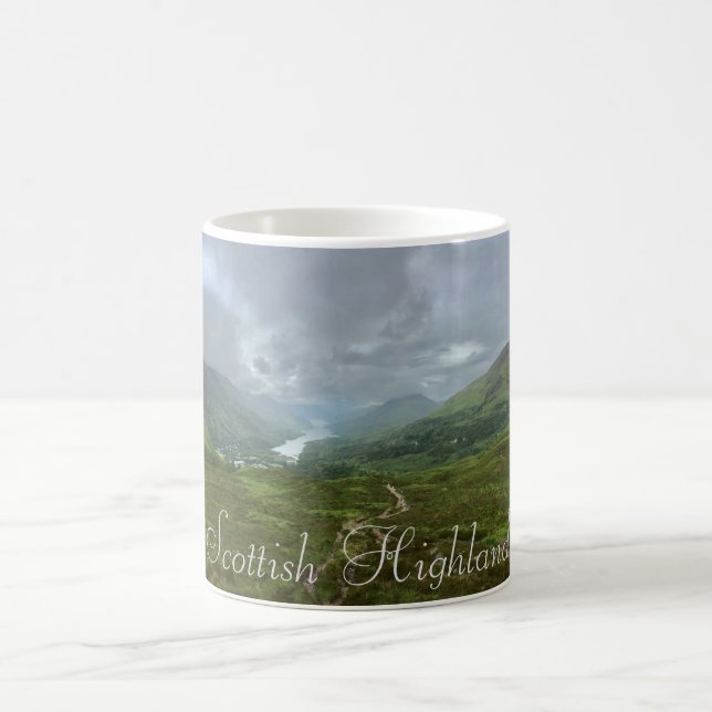 Scottish Highlands Loch Leven View from Mountain Coffee Mug (Center)