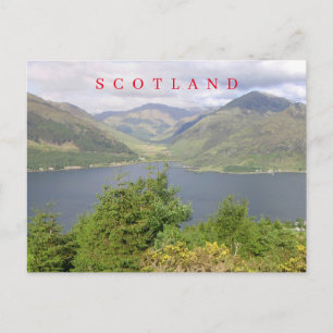Scottish Highlands panoramic view postcard