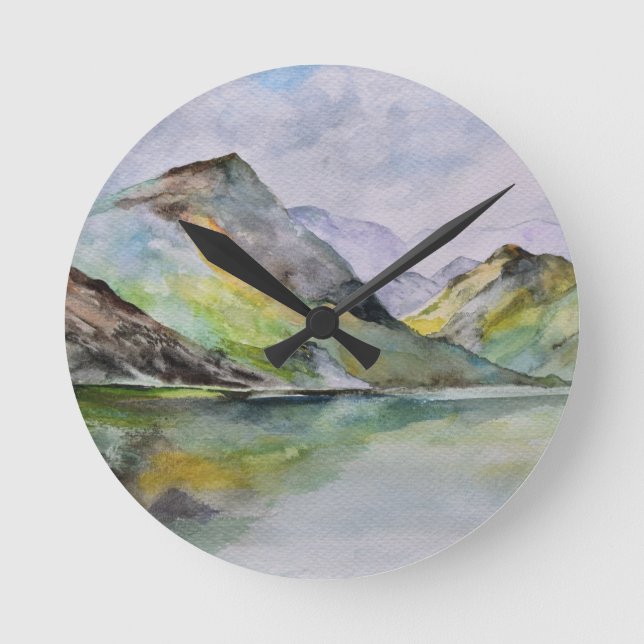 Scottish Highlands Round Clock (Front)