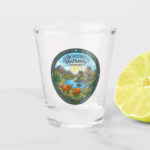 Scottish Highlands Scotland Shot Glass
