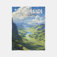Scottish Highlands Scotland Travel Art Vintage