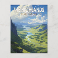 Scottish Highlands Scotland Travel Art Vintage