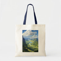 Scottish Highlands Scotland Travel Art Vintage