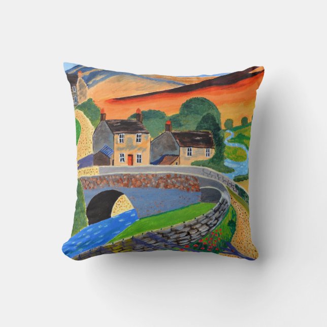 Scottish Highlands throw pillow (Front)