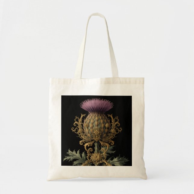 Scottish Highlands Tote Bag | Psychedelic Mountain (Front)