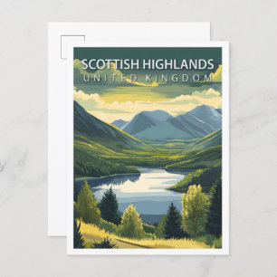 Scottish Highlands United Kingdom Travel Postcard