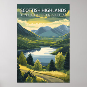 Scottish Highlands United Kingdom Travel Poster
