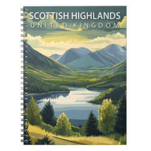 Scottish Highlands United Kingdom Vintage Travel Notebook