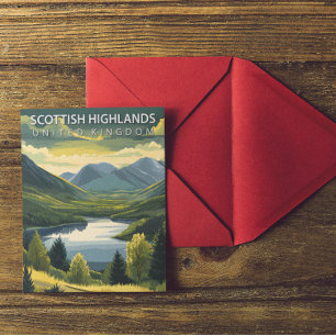 Scottish Highlands United Kingdom Vintage Travel Postcard