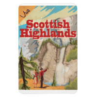 Scottish Highlands Vintage Travel poster
