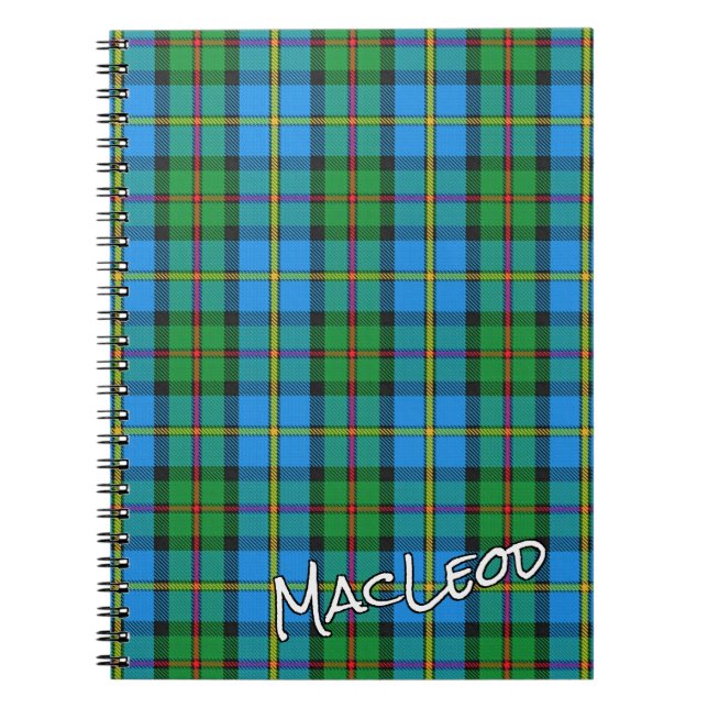 Scottish Honour Clan MacLeod of Harris Tartan Notebook (Front)