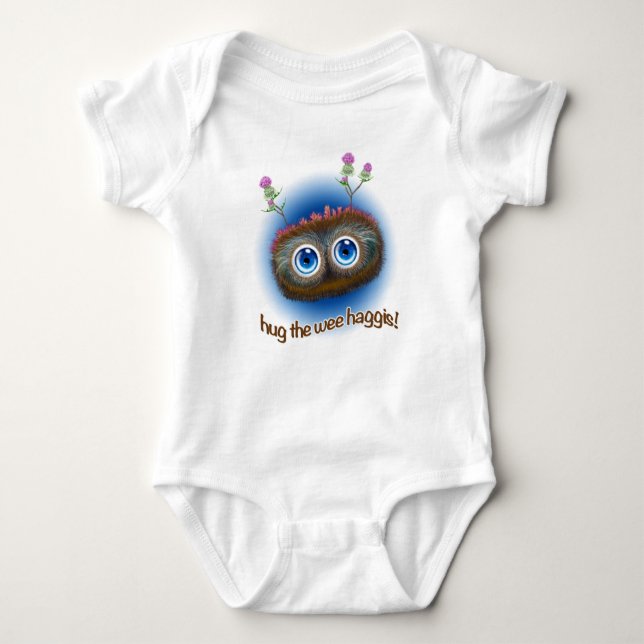 Scottish 'Hoots Toots Haggis' Baby Bodysuit (Front)