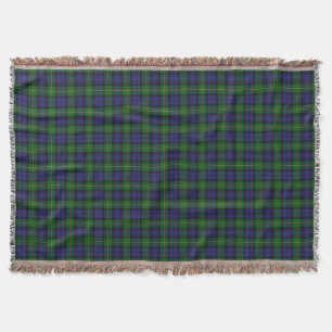 Scottish House of Gordon Clan Tartan Throw Blanket