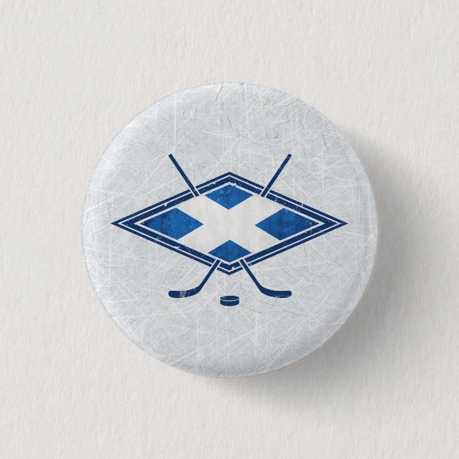Scottish Ice Hockey Badge Hockey Pin (Front)