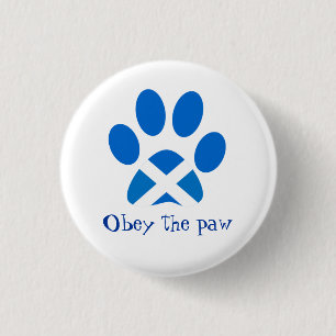 Scottish Independence Cat Paw Print Saltire Badge