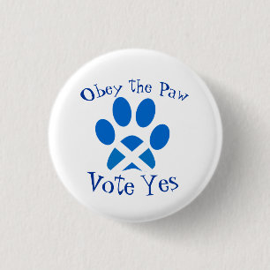 Scottish Independence Cat Paw Print Yes Badge