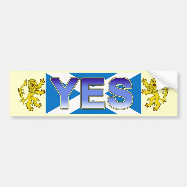 Scottish Independence Lion Rampant Bumper Sticker (Front)