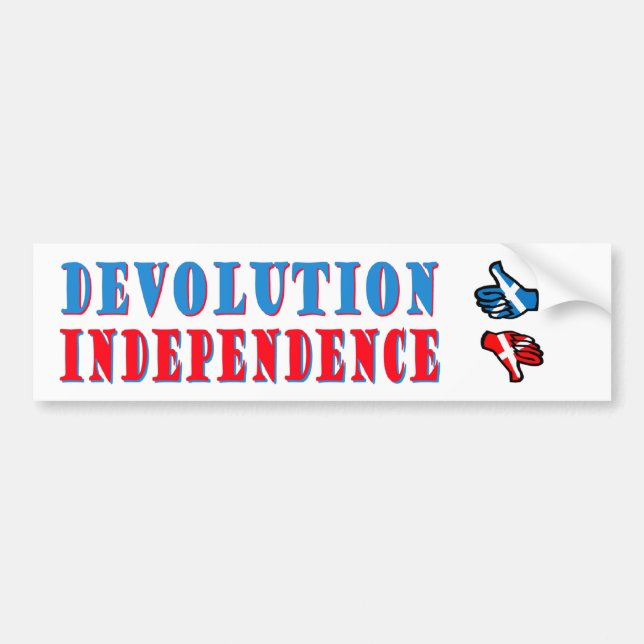 Scottish Independence NO Bumper Sticker (Front)