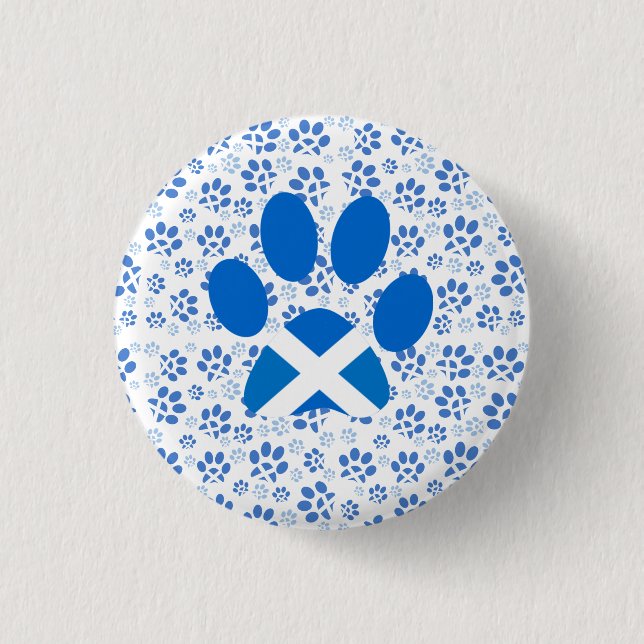 Scottish Independence Yes Cat Paw Print Badge (Front)