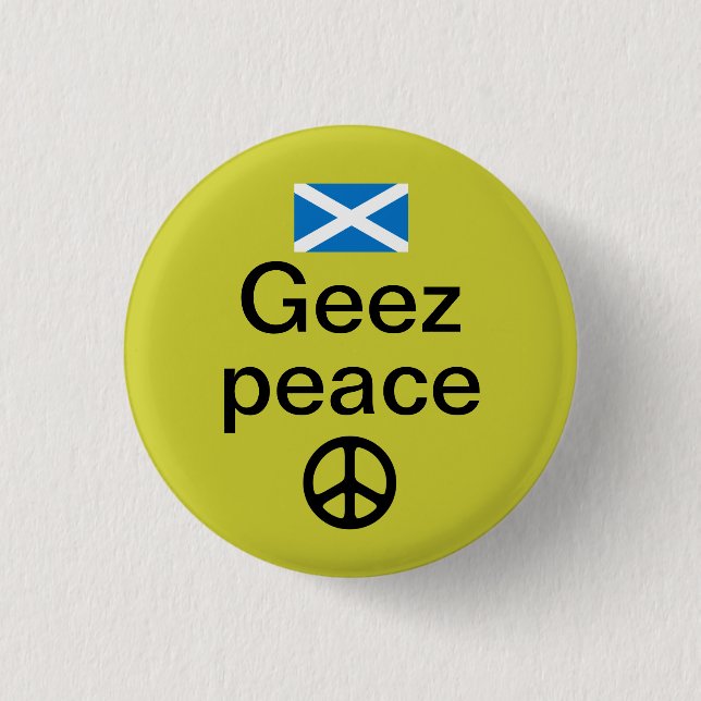 Scottish Indyref Peace Pinback 3 Cm Round Badge (Front)