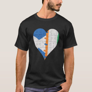 Scottish Ivorian Flag Heart T-Shirt