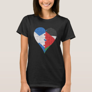 Scottish Jordanian Flag Heart T-Shirt