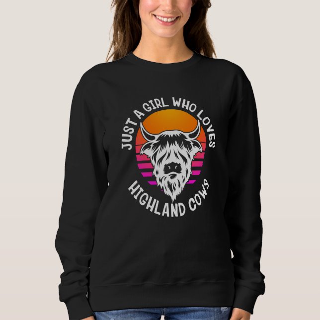 Scottish Just A Girl Who Loves Highland Cows Sweatshirt (Front)