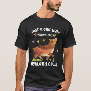 Scottish Just a Girl Who Really Loves Highland Cow T-Shirt