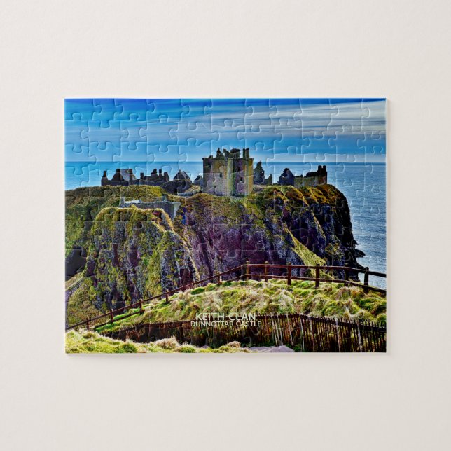 Scottish Keith Clan's Dunnottar Castle Photo Jigsaw Puzzle (Horizontal)