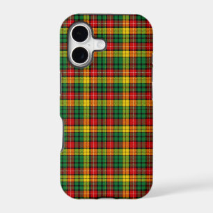 Scottish kilt tartan red green yellow buchanan