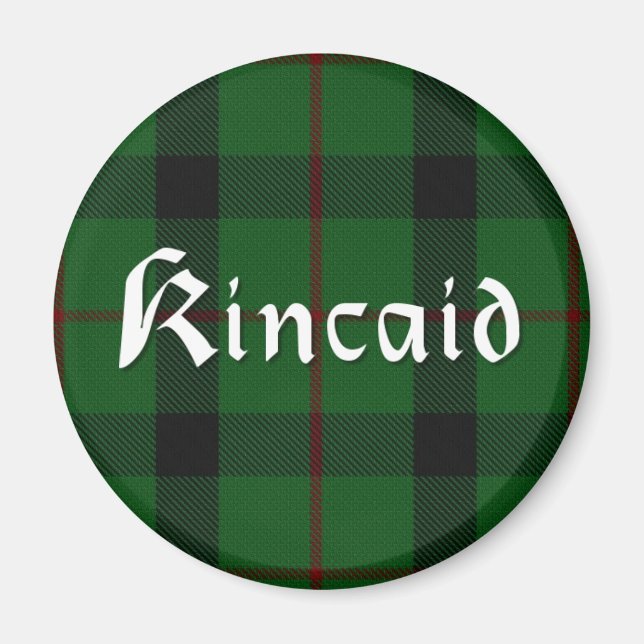 Scottish Kincaid Clan Tartan Plaid 'Fridge Magnet (Front)