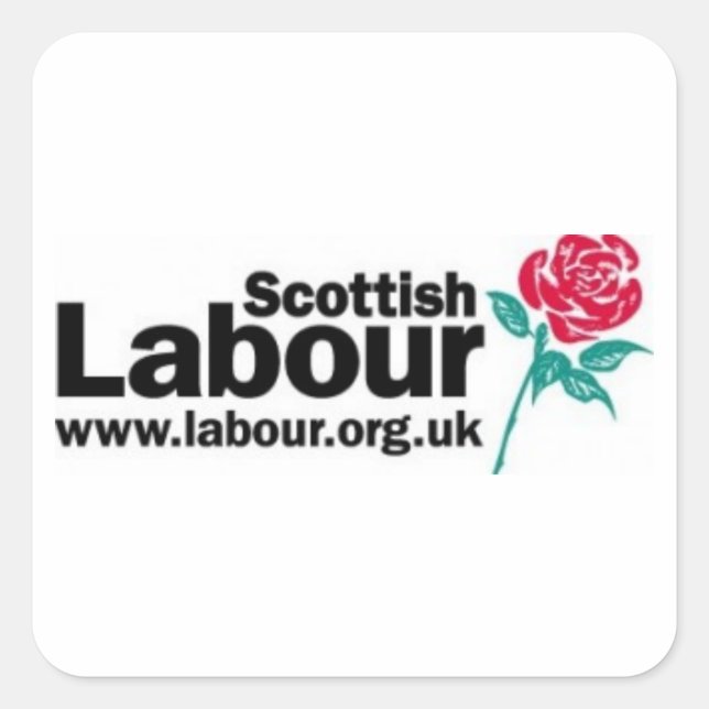 Scottish Labor Old Logo Square Sticker (Front)