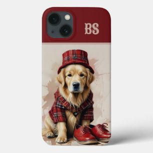 scottish landlord dog in kilt and cap iPhone 13 case