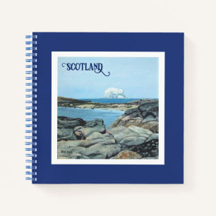 Scottish landscape sea coastal painting fine art notebook
