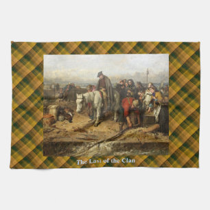 Scottish Last of the Clan Oil Painting Tea Towel