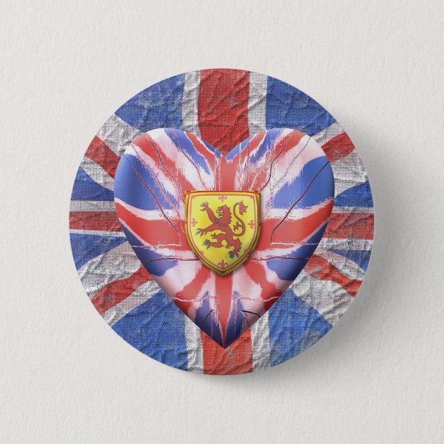 Scottish Lion 6 Cm Round Badge (Front)