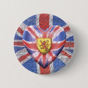 Scottish Lion 6 Cm Round Badge