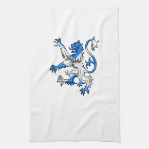 Scottish Lion In St. Andrew’s Colors Tea Towel