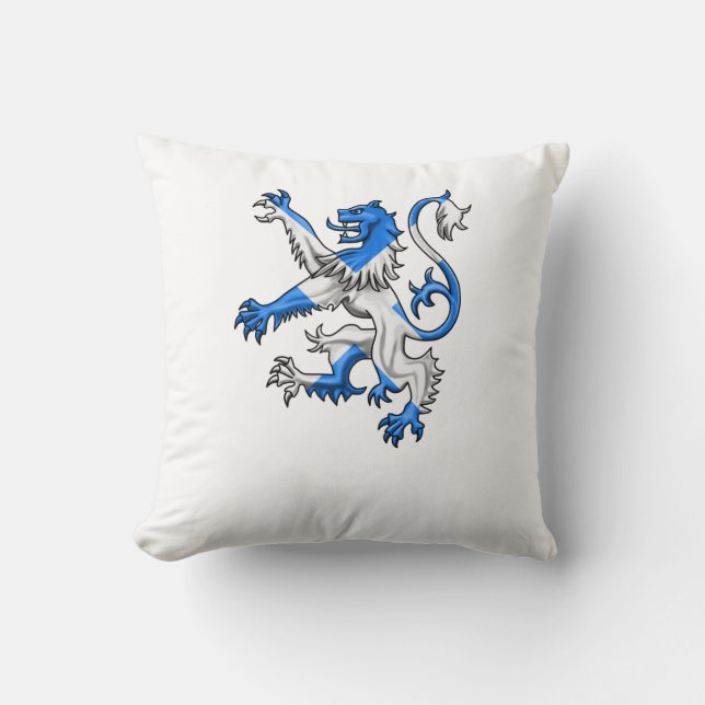 Scottish Lion In St. Andrew’s Colours Cushion (Front)
