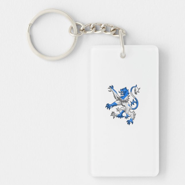 Scottish Lion In St. Andrew’s Colours Key Ring (Front)