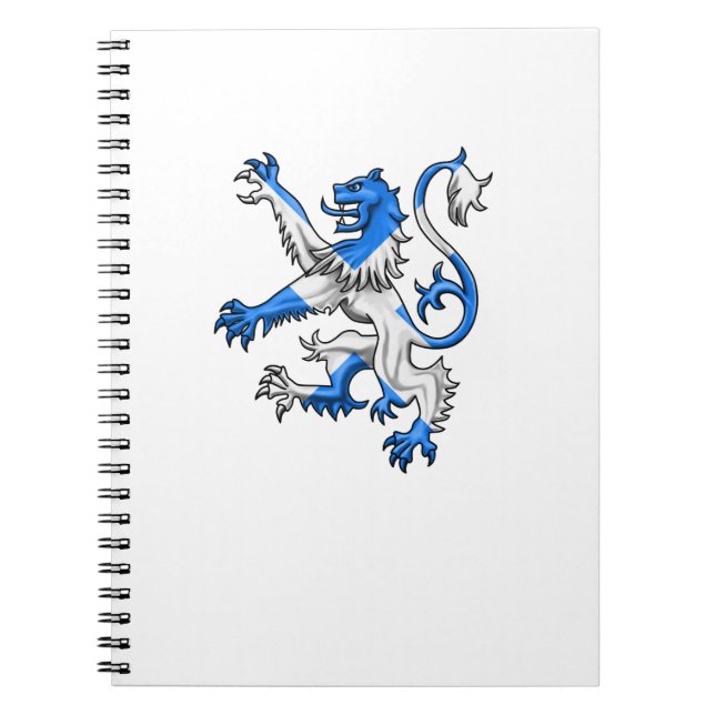 Scottish Lion In St. Andrew’s Colours Notebook (Front)