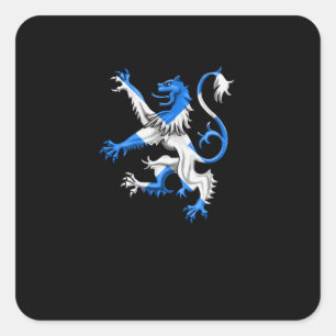 Scottish Lion In St. Andrew’s Colours Square Sticker